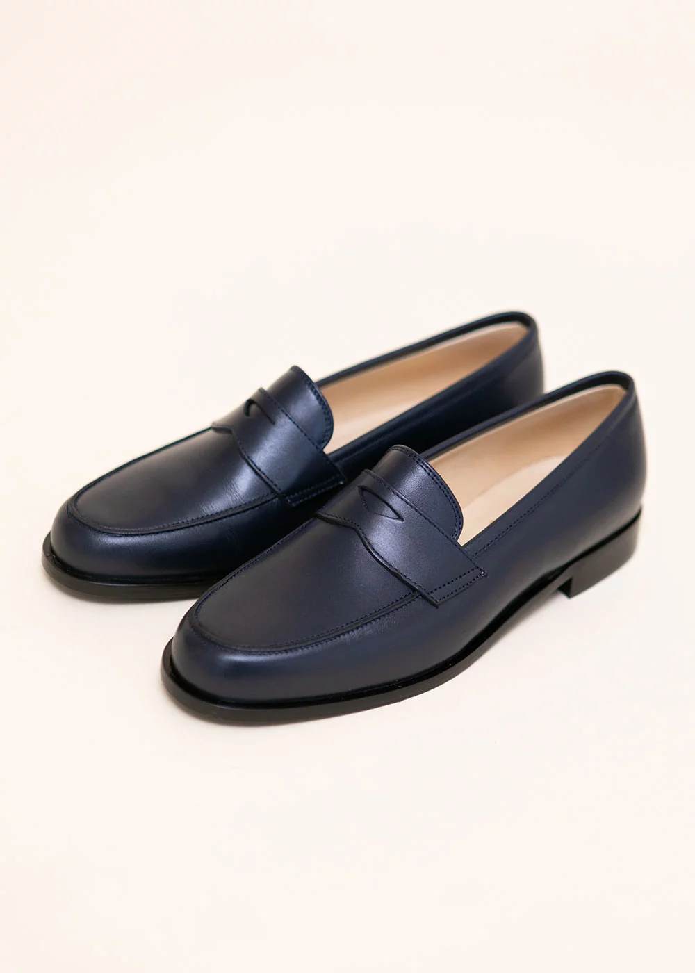MOCASSIN ROMA CUIR MARINE
