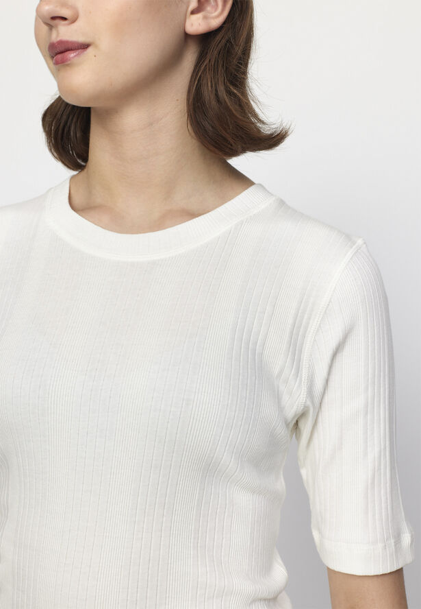 esmé studios ESLotus 2/4 Sleeve Tee GOTS Snow white
