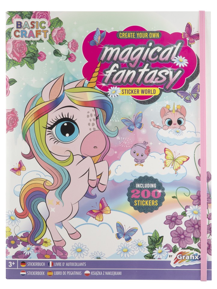 Grafix - Magisk Fantasy Klistermærke Verdensbog (200 stk)
