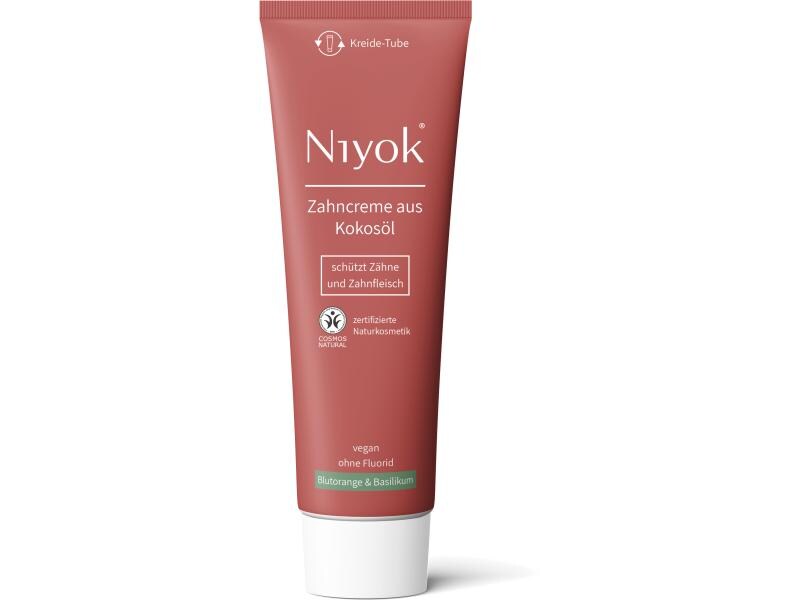 Niyok Zahncreme Kokosöl Blutorange und Basilikum 75 ml Zahncrème Kokosöl Blutorange & Basilikum 75 ml