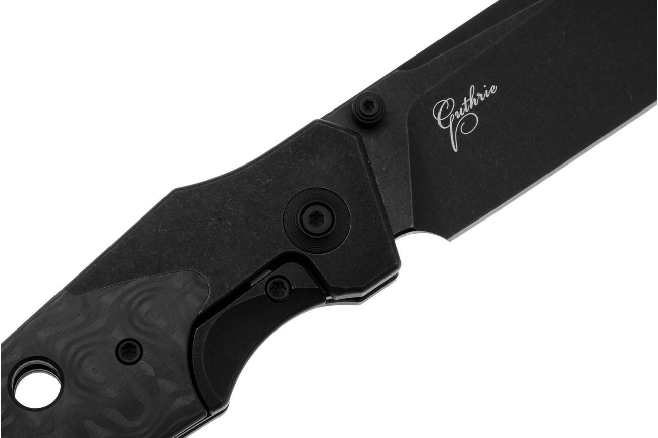 WE Knife Guthrie WE23072B-1 Blackwashed, Black Titanium Rose Carbon Inlay, zakmes, Jason Guthrie Design