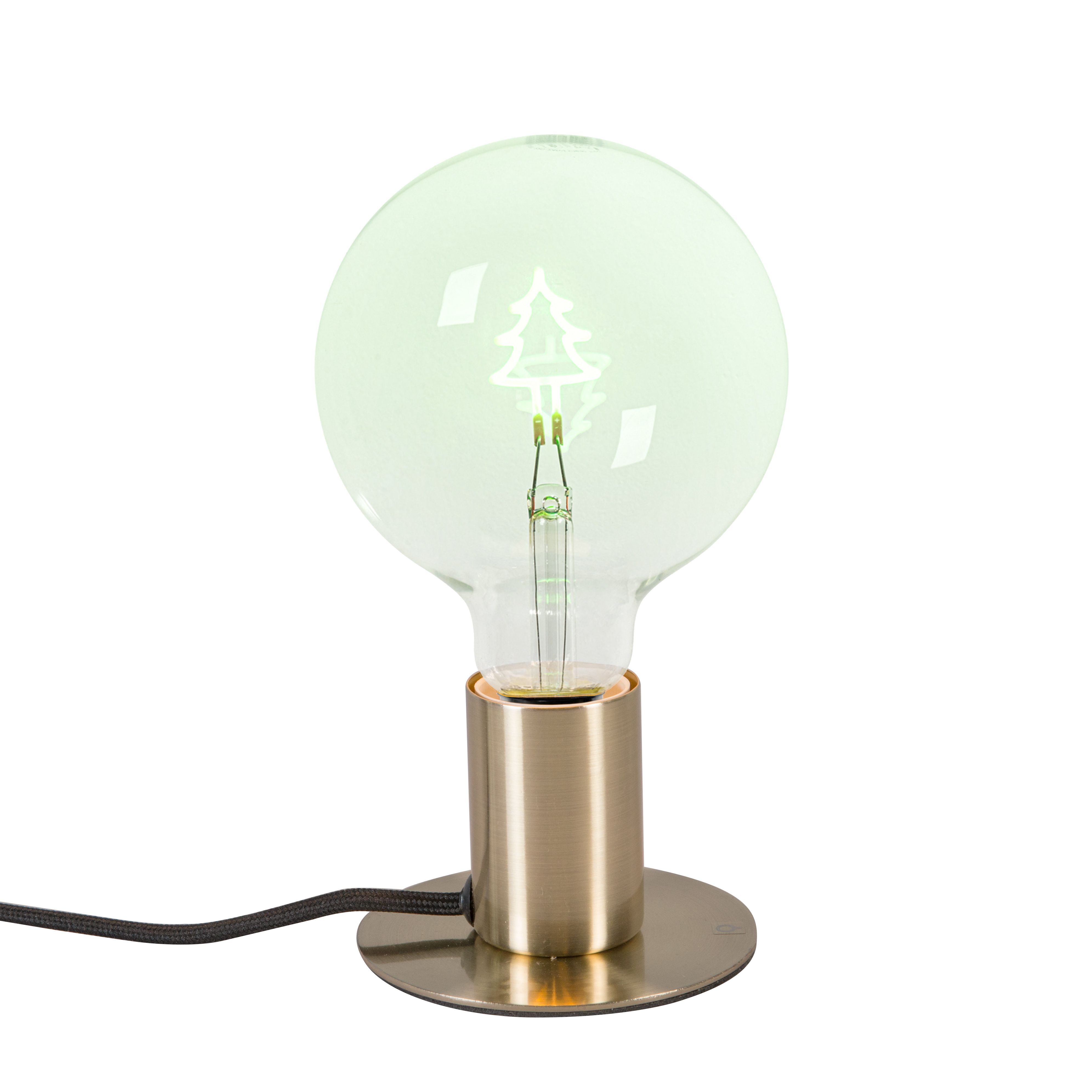 Kerst tafellamp goud incl. LED helder glas kerstboom - Facil