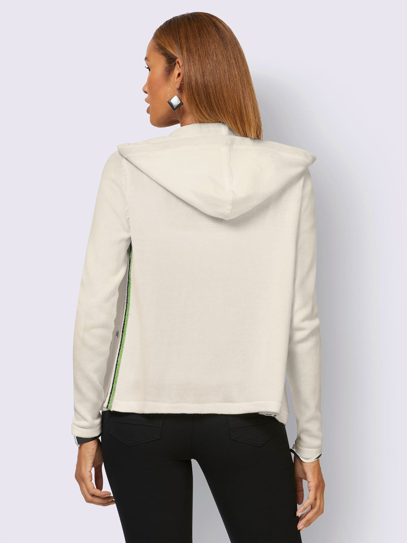 Veste en tricot capuche tendance