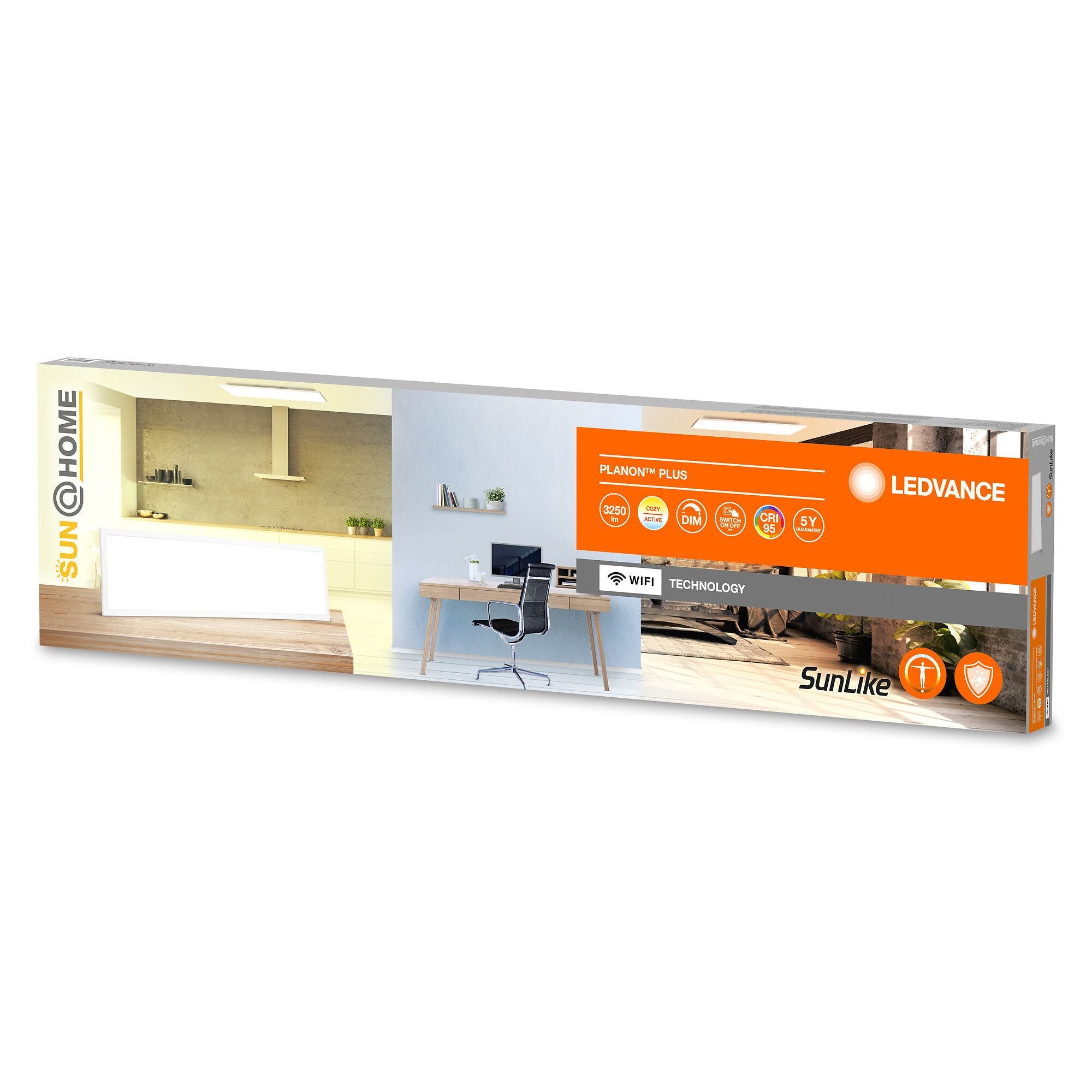 LE_SUN@HOME PLANON P Wand-/Deckenleuchte - Weiss / B: 30.0 cm x T: 120.0 cm x H: 5.6 cm