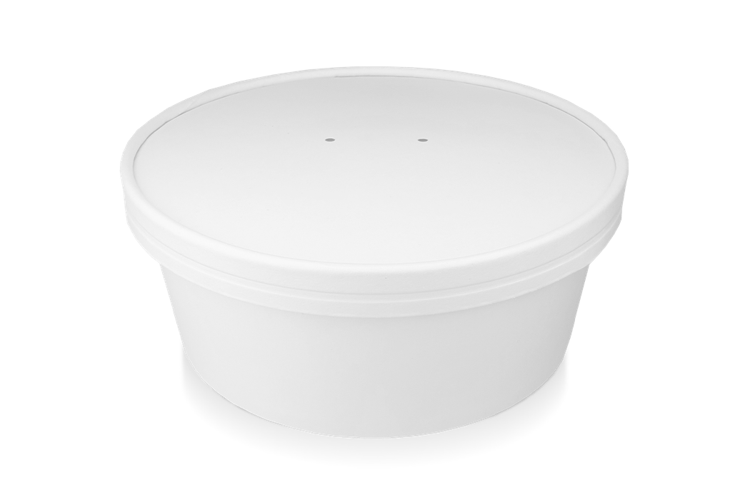 Deksel Salade Poke Bowl 900-1300ml Ø184mm wit BIO