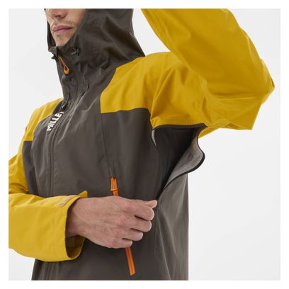 Veste Imperméable Millet Fitz Roy Khaki/Jaune