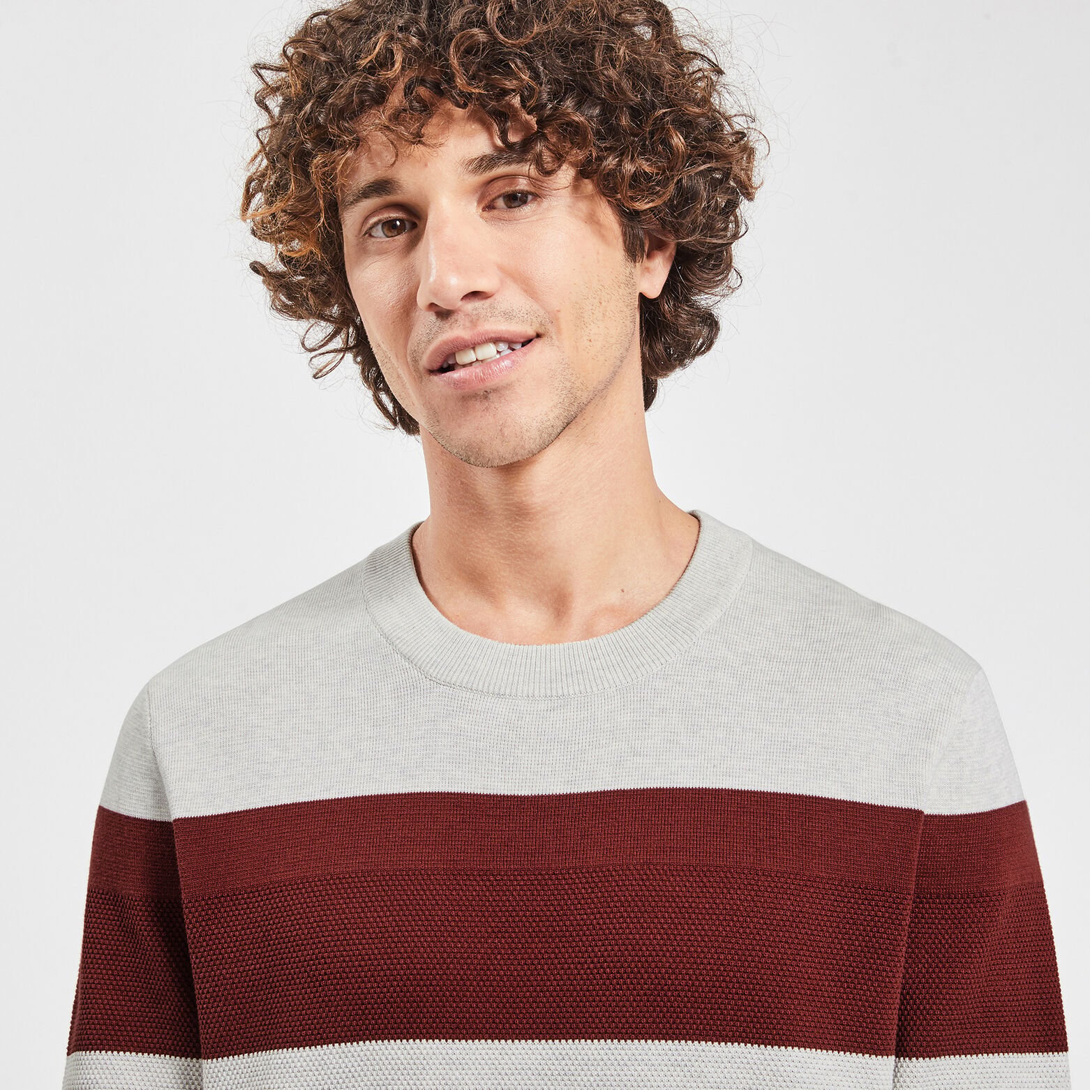 Pull colorblock 'le parfait by JULES' Gris clair