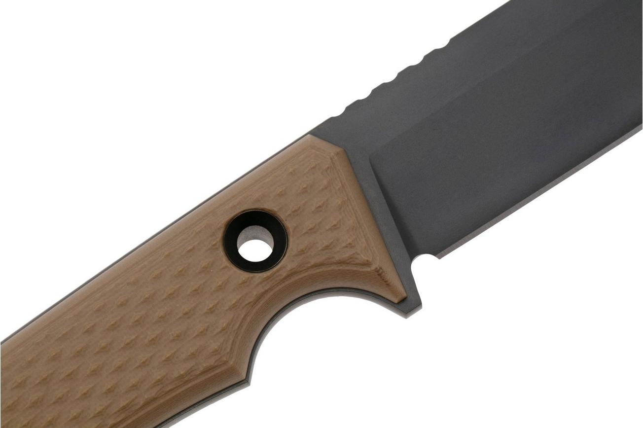 TRC Knives South Pole Limited Run DLC Elmax, Coyote Brown G10, Knivesandtools Exclusive, survivalmes