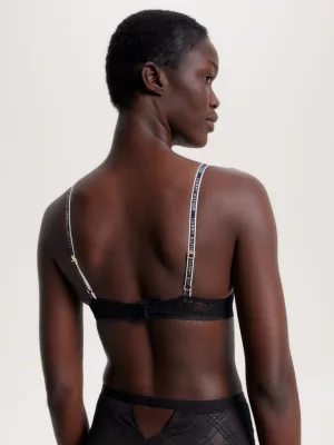 Sutiã push-up acolchoado com renda floral