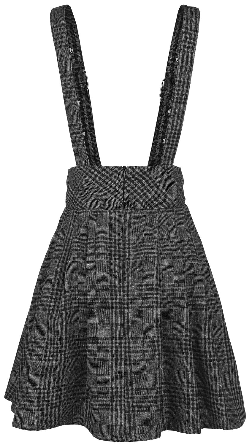 Jupe Grise Taille Haute Avec Bretelles | Jawbreaker Jupe courte