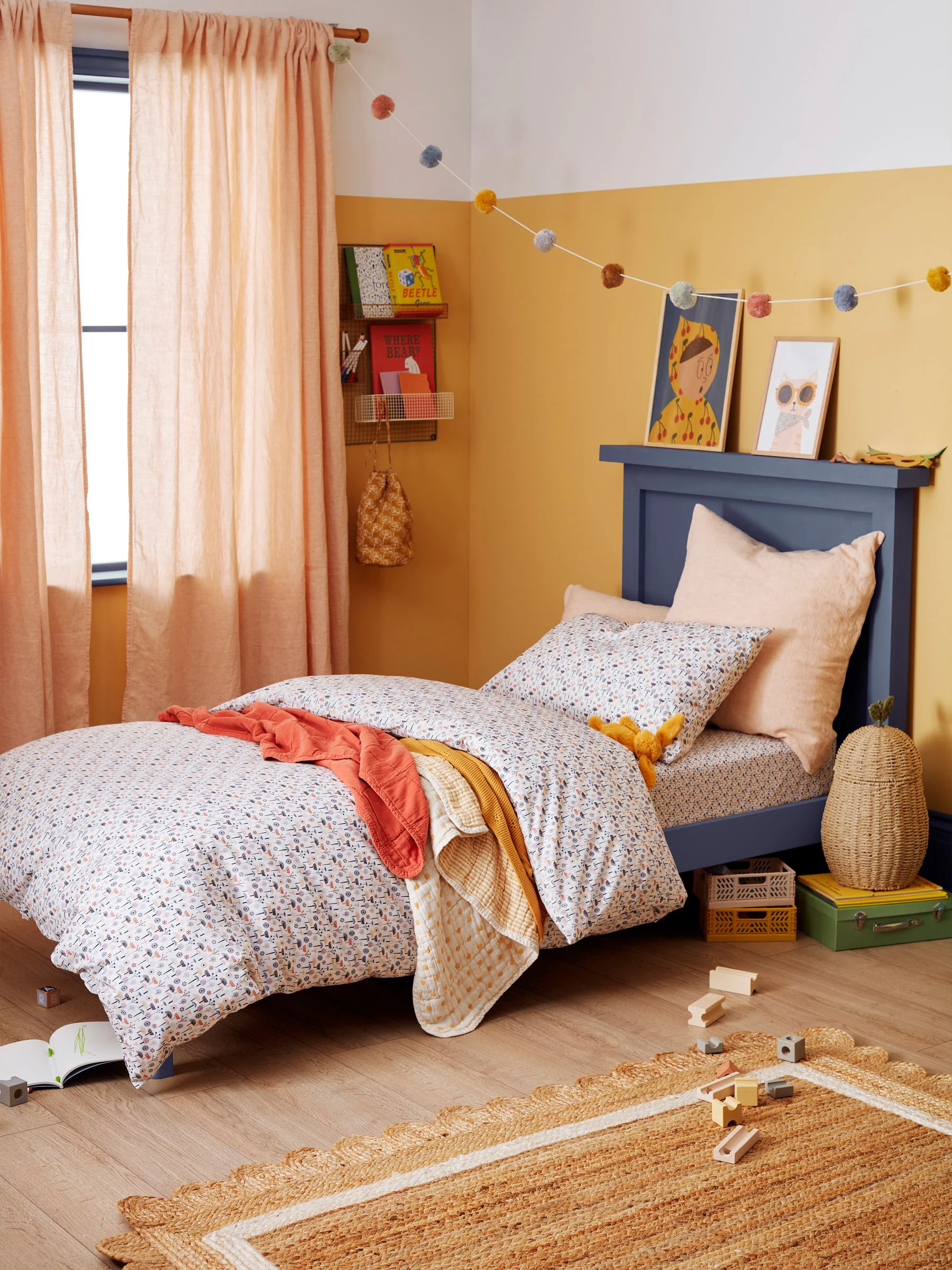 Secret Linen Store Little Quinn 100% katoenen doorgestikte babybedloper
