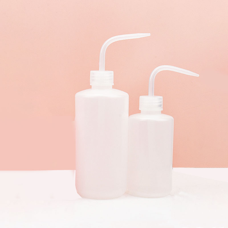 (2-tlg. Set) Universal Spritzflasche Wimpern Verlängerungs Waschflasche - Weiss