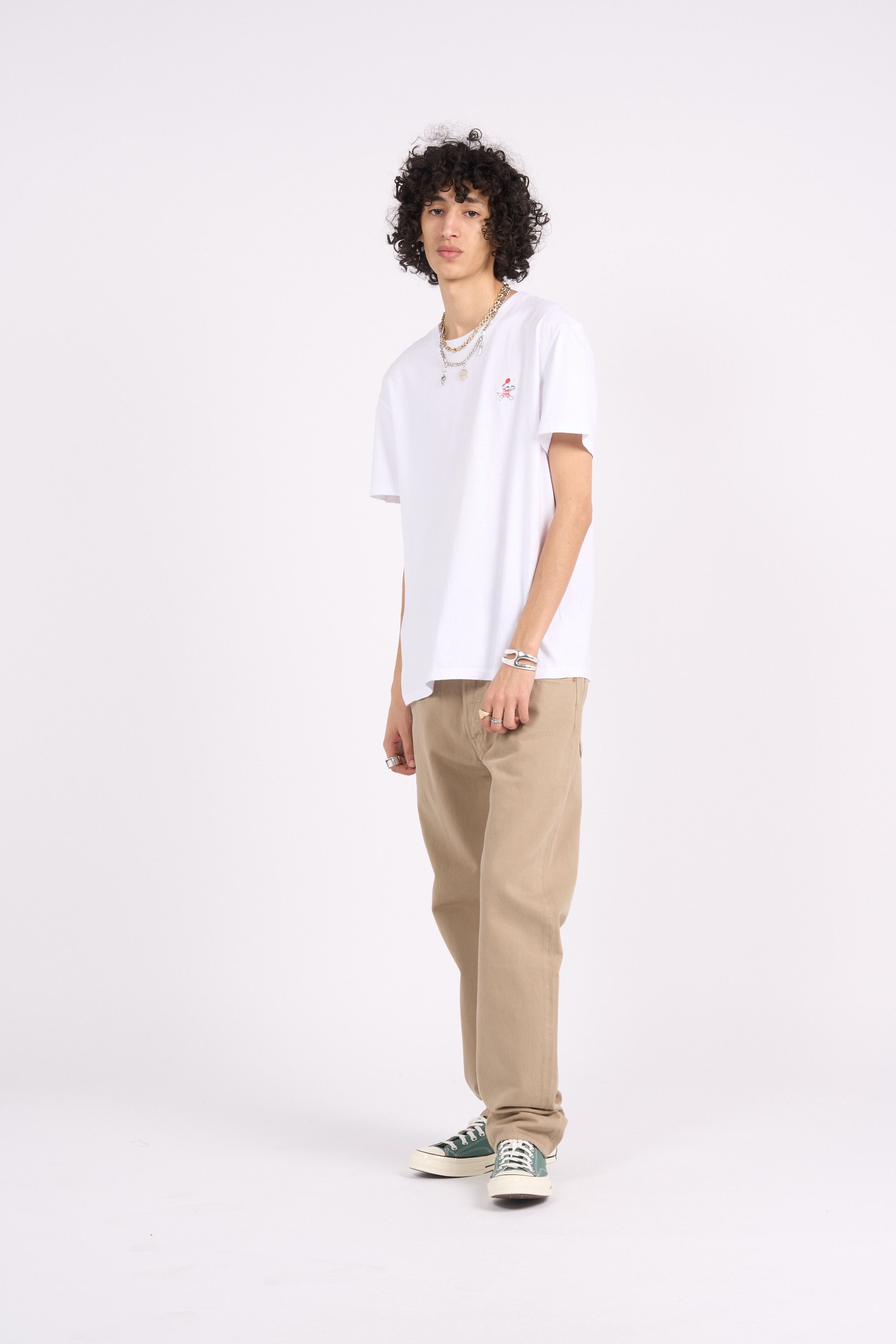 MAISON LABICHE T-shirt  POPINCOURT CROCODILE TENNIS Blanc