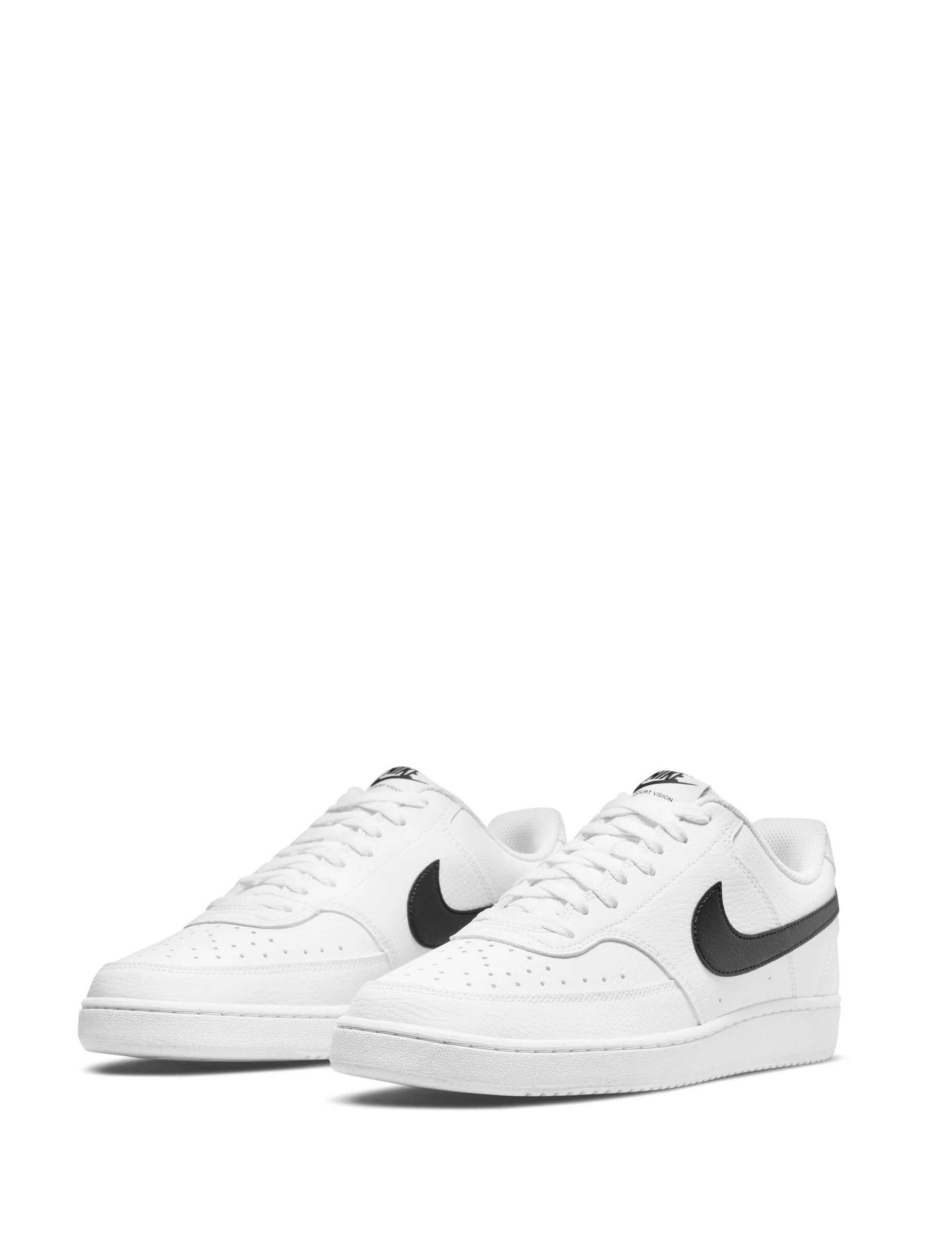 Wit/zwart - Nike Court Vision lage sneakers
