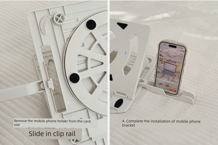 Yunikon - Opvouwbare plastic laptopstandaard / telefoonhouder / set (verschillende ontwerpen)