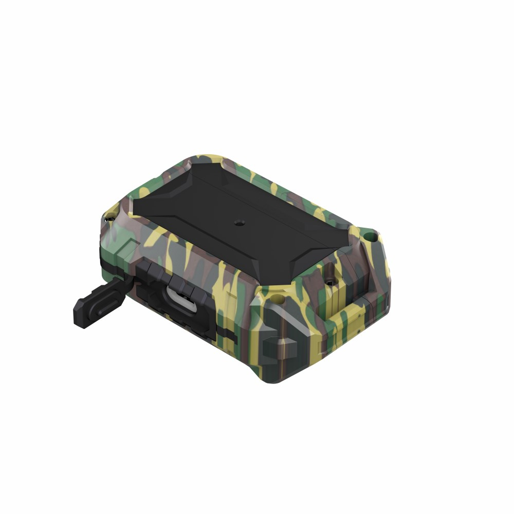 AirPods Pro Hybrid Hardcase Schutzhülle mit Karabinerhaken - Camouflage