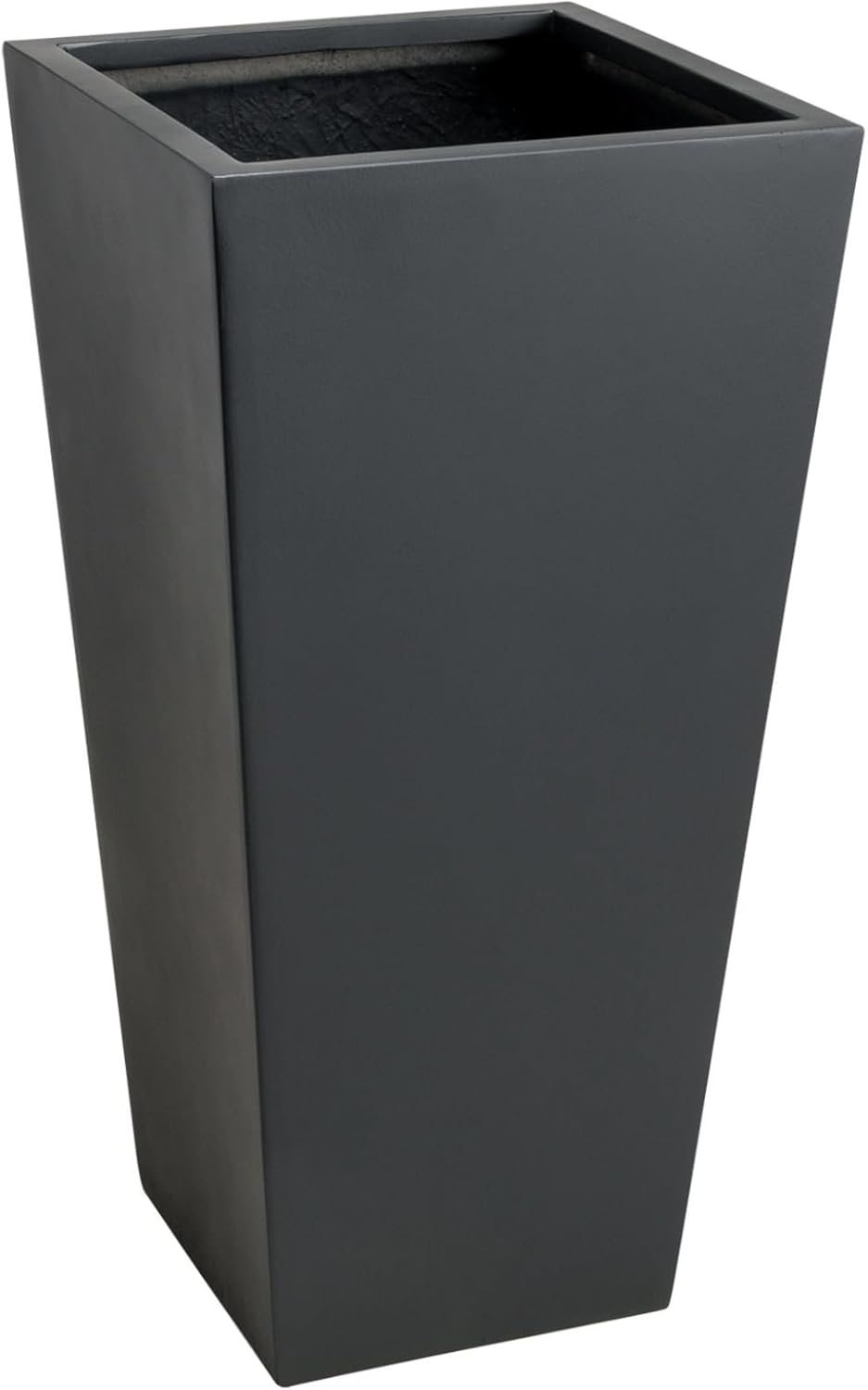 VIVANNO Pflanzkübel Pflanzgefäß Blumenkübel Fiberglas anthrazit-grau Classic - 40x40x90 cm