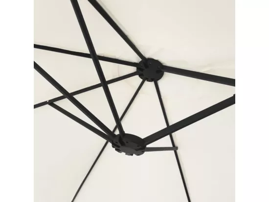 Parasol à double tête blanc sable 449x245 cm