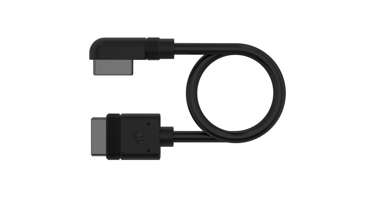 CorsairiCUE LINK Cable 90° kabel  (Zwart, 0,2 meter, 2 stuks)