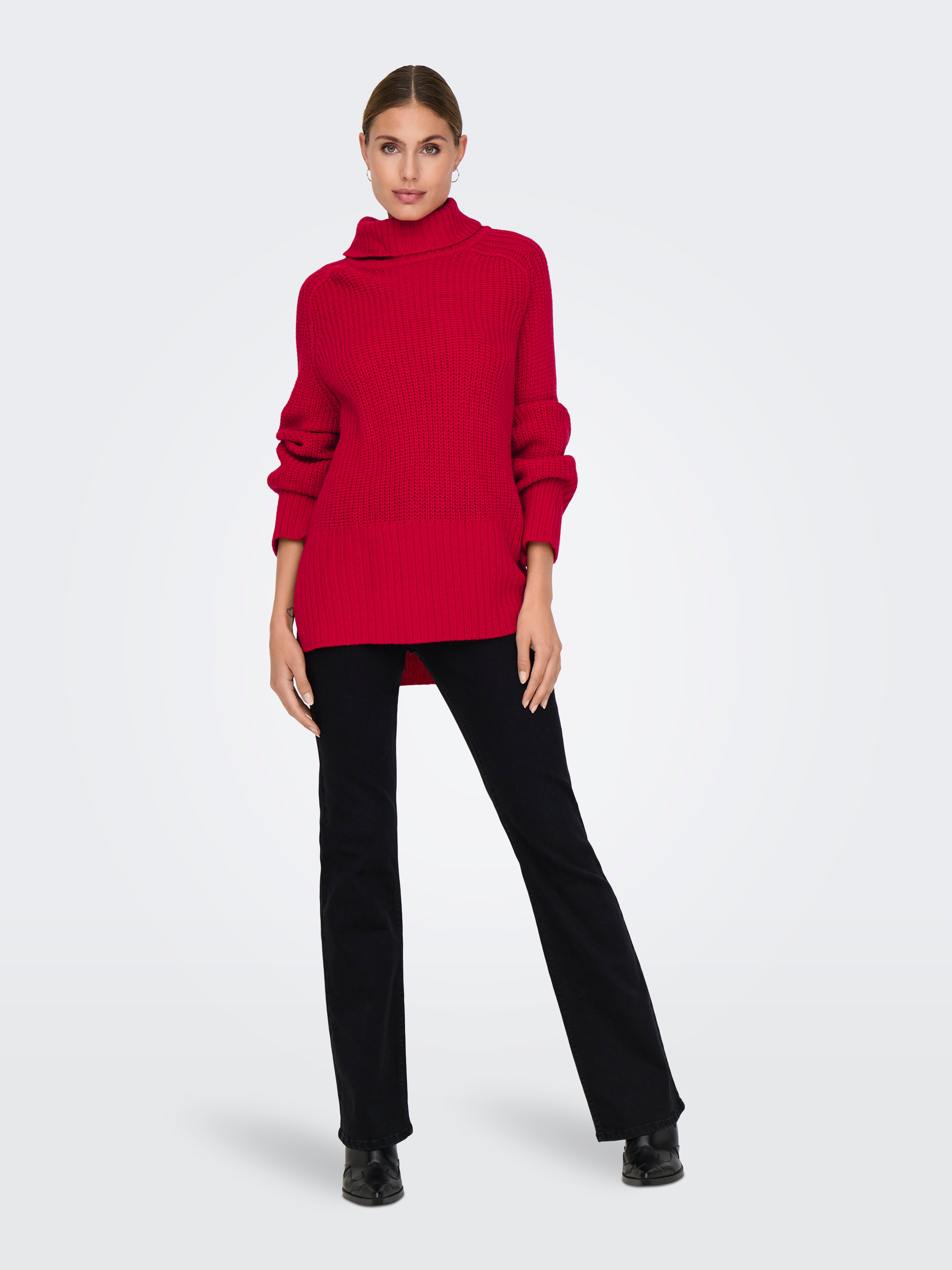 JDYJUSTY Strickpullover Barbados Cherry