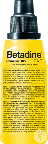 Betadine Dermique 10% Solution Pour Application Locale Flacon 125ml