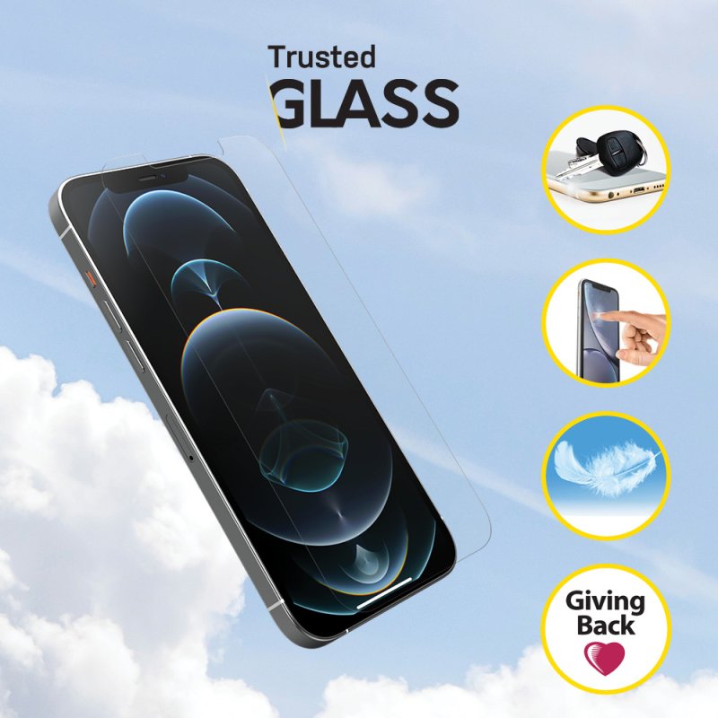OtterBox Trusted Glass Series pour Apple iPhone 12/iPhone 12 Pro, transparente - produits livrés sans emballage