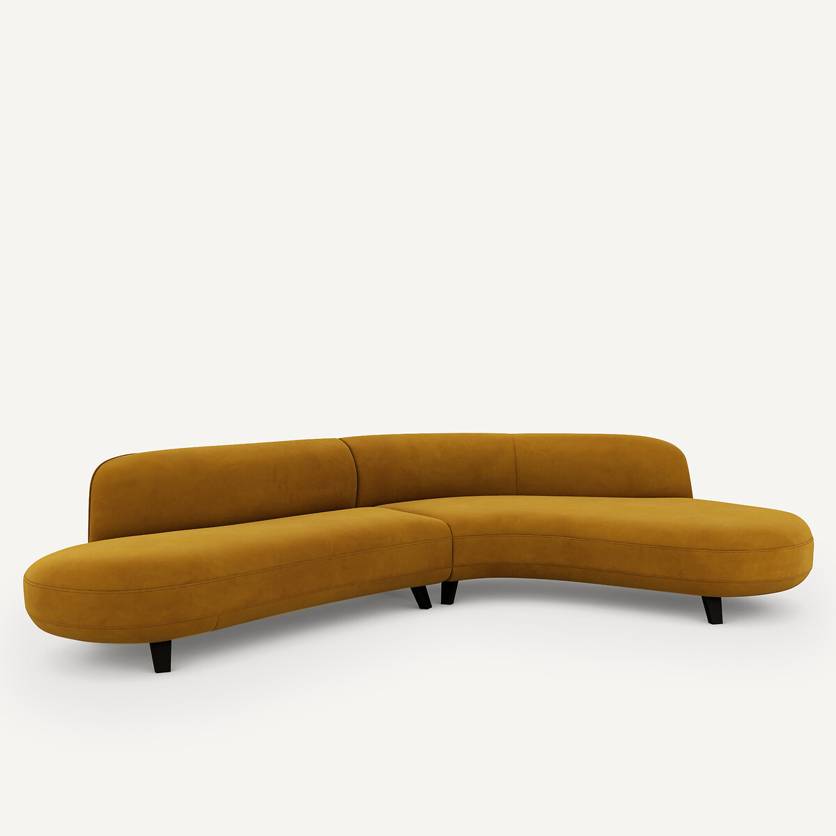 AM.PM<br>Sofá de canto em veludo, design Rosebury E.Gallina