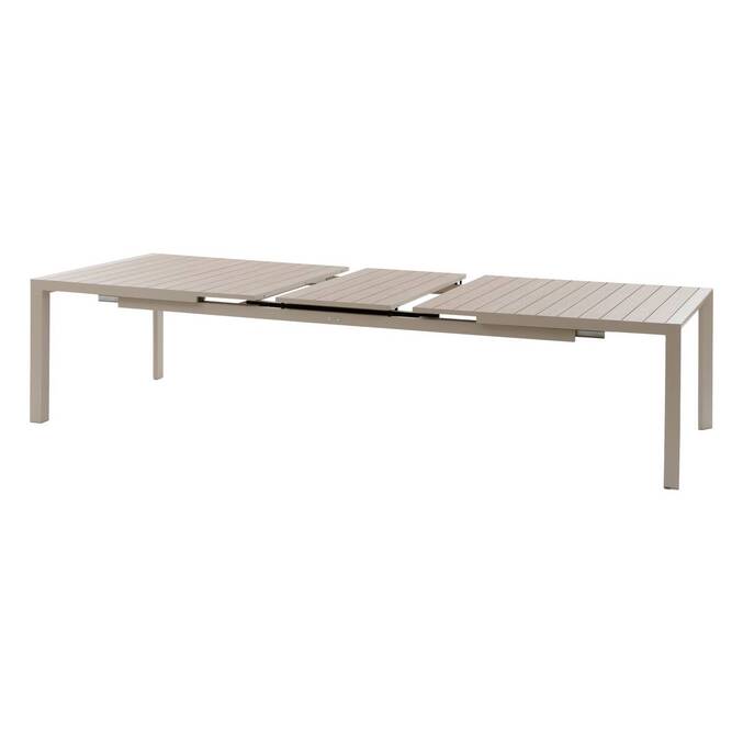 Table de jardin extensible ÉVASION Effet bois Lin & Argile
