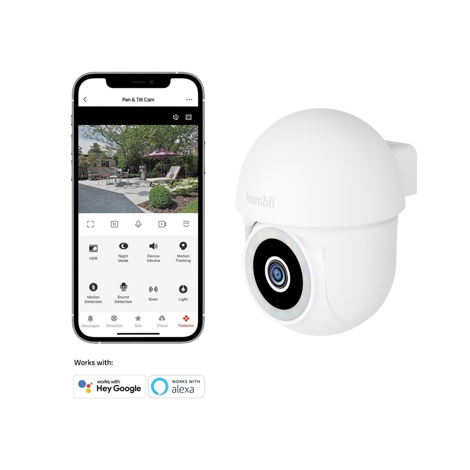 Hombli - Hombli Smart Doorbell Pack + Hombli Smart Pan & Tilt Cam - Hvid BUNDLE