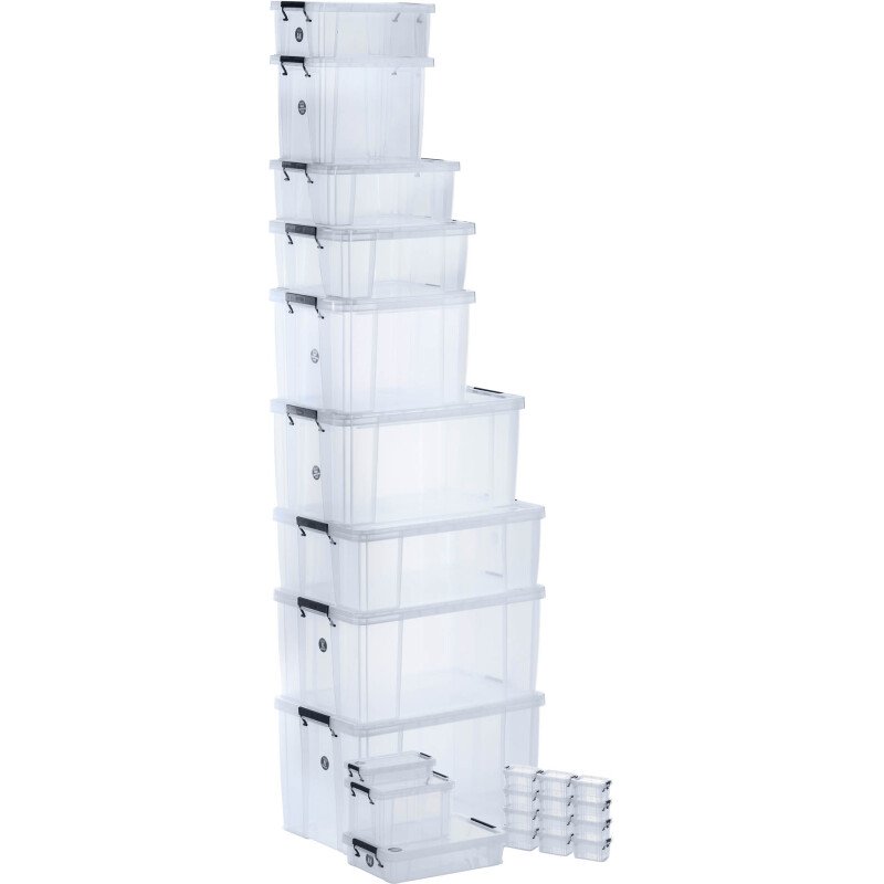 Boîte de rangement plastique 51 L WHITEFURZE Allstore - incolore