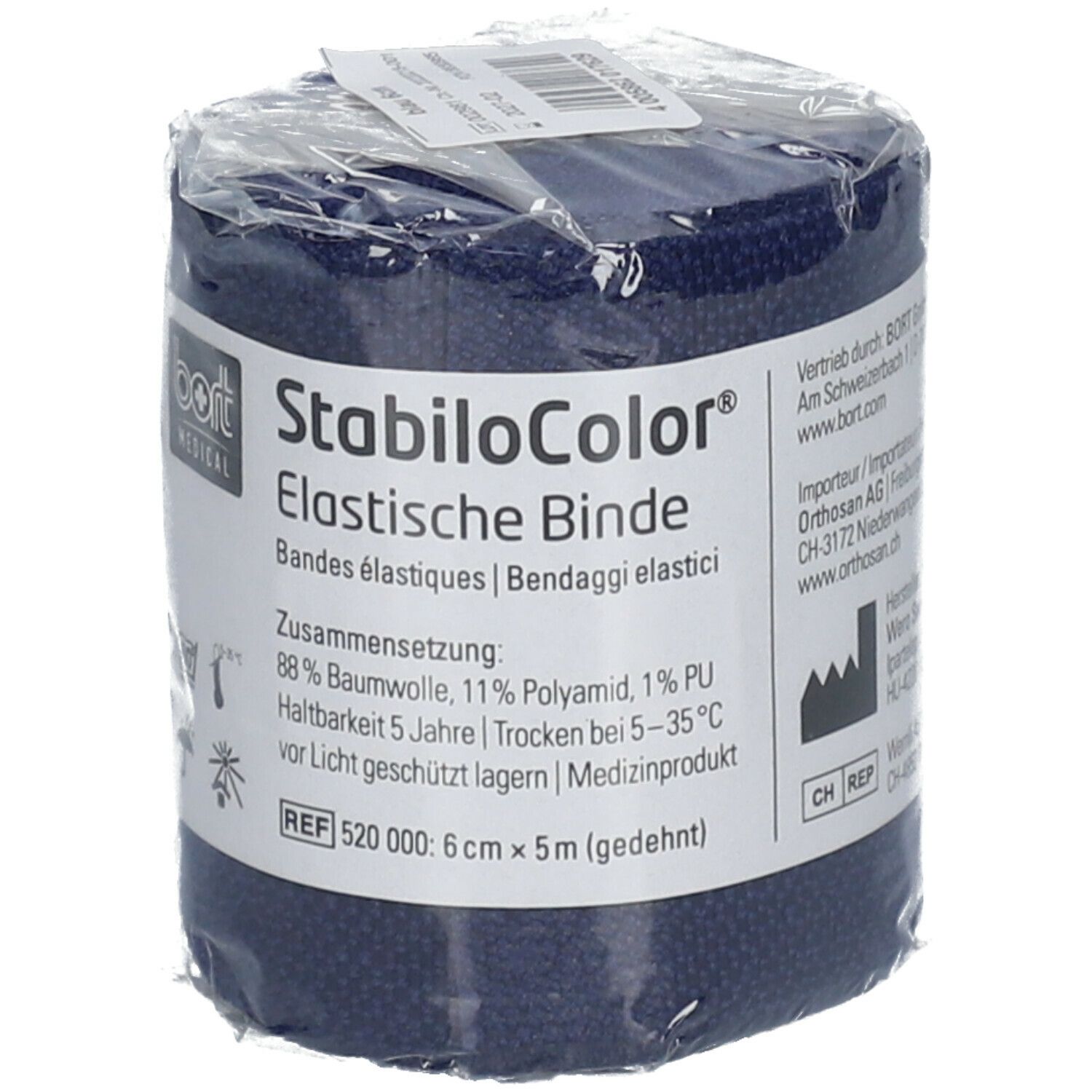 BORT StabiloColor® Binde 6 cm blau