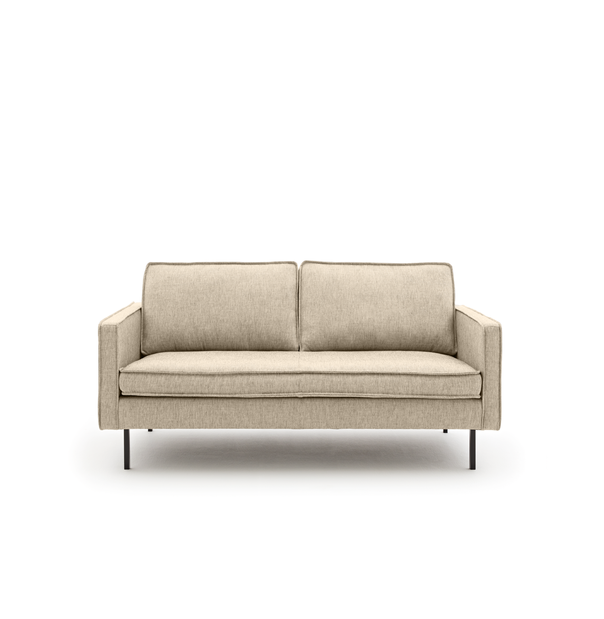 Loods 5 Design 2-zitsbank Slimm Stof Outside 2 Zits - 150 cm | Solution Beige 05 | Poten: Zwart