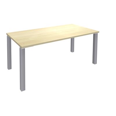 Bureau droit EXPRIM - L180 cm - Plateau imitation Erable - Pieds alu