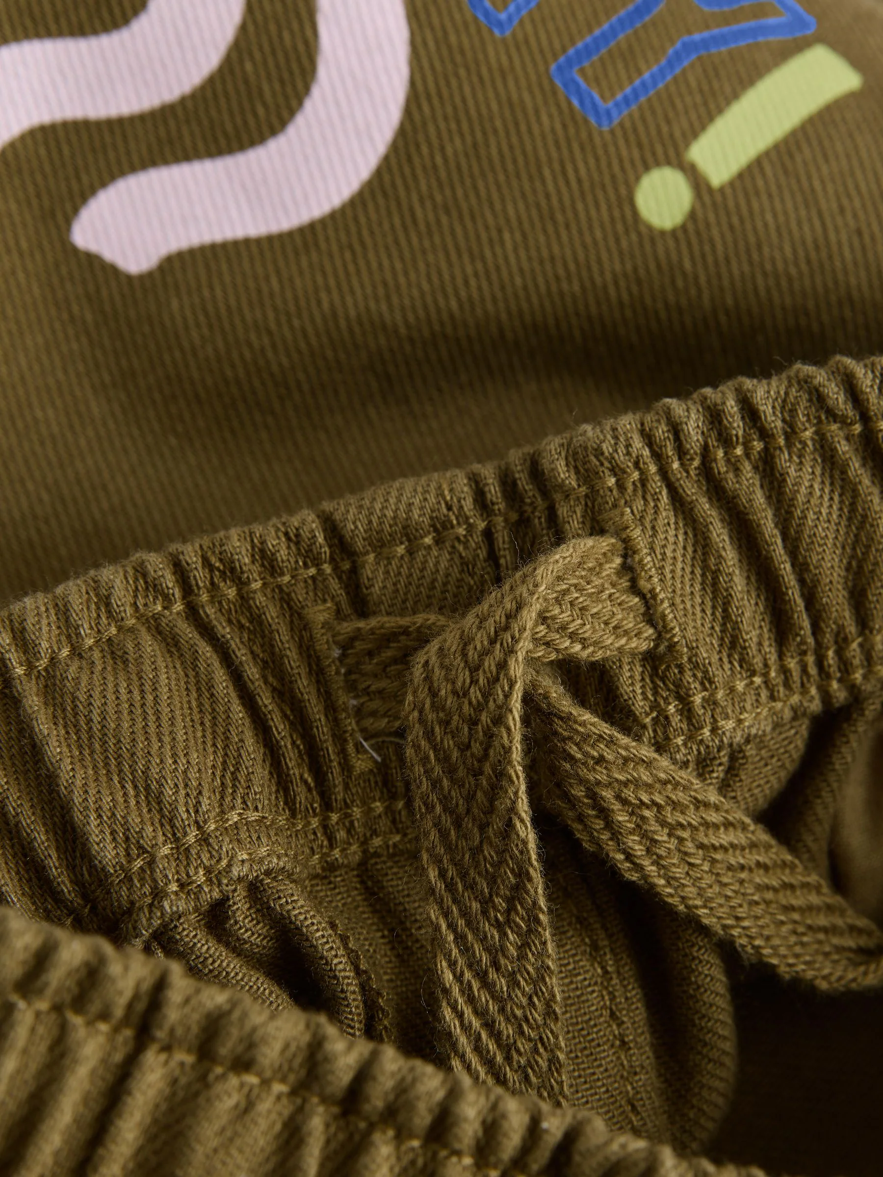 Groene vormen - Wijde broek met elastische taille (3mnd-7jr)
