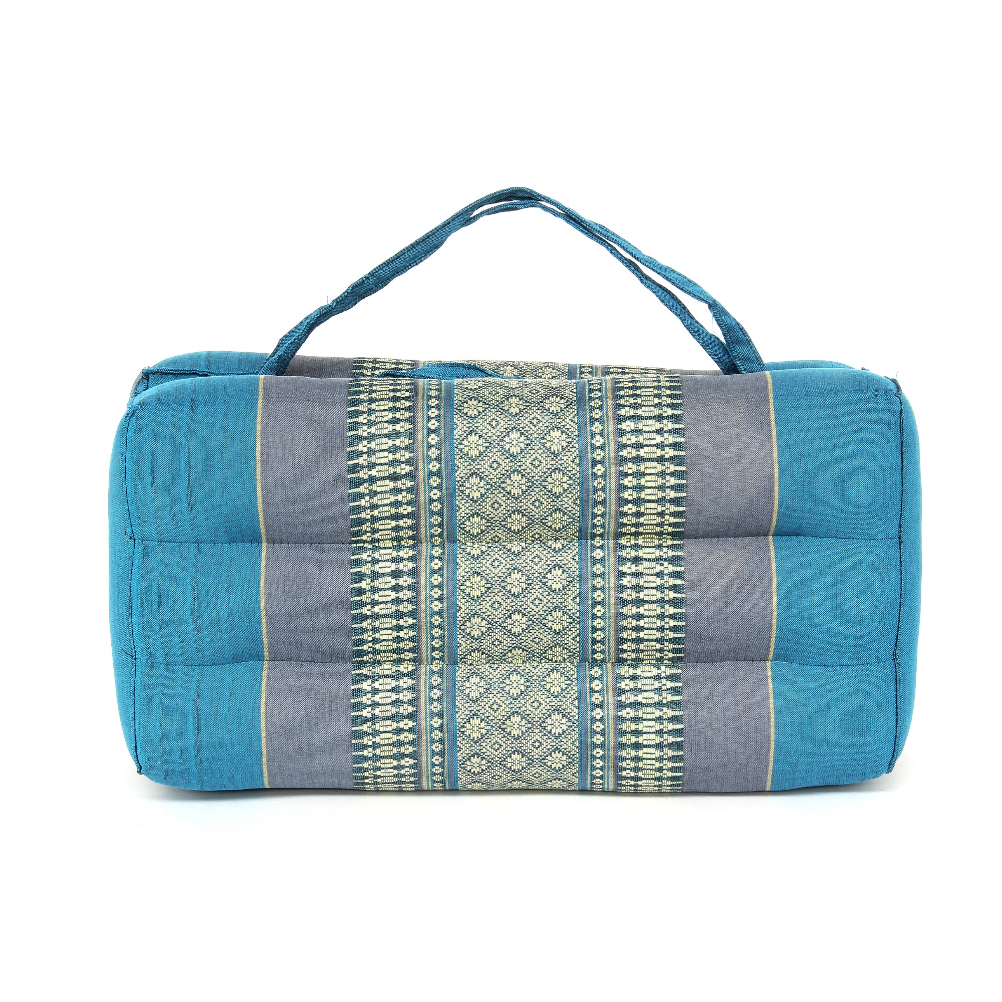 Yogakissen faltbar, blau, grau, B 40 cm, L 40 cm, H 7,5 cm von fischer's lagerhaus