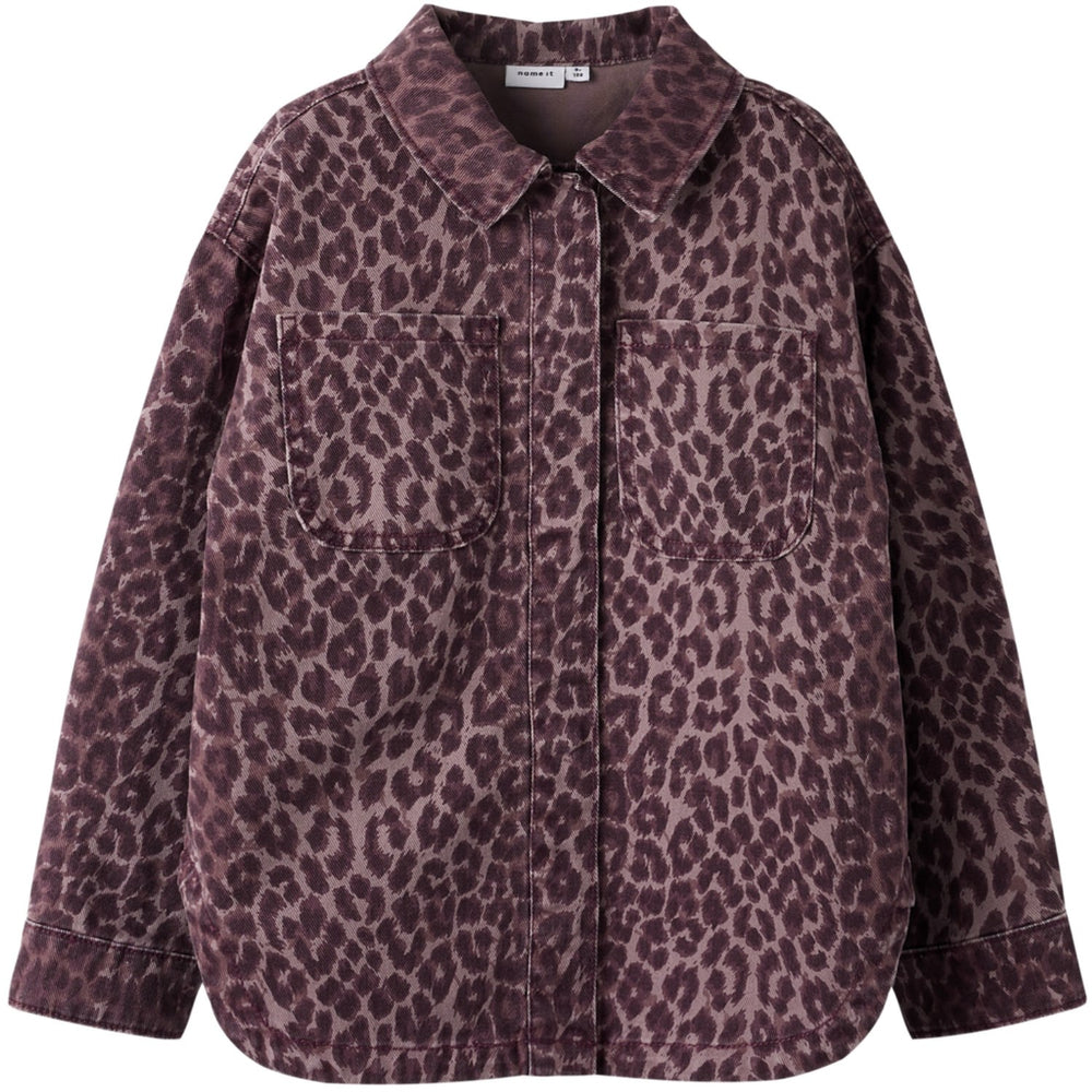 Køb Name It Burgundy Leo Nkfleo Twill Shacket 4002-Td