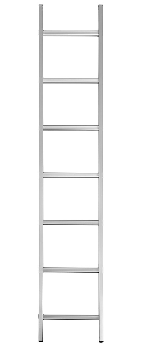 Craftfull Anlegeleiter CF-106C, Aluminium-Leiter, 2-3,8 Meter, 3 J. Garantie, Hartgummifüße, 150 kg (2.0 Meter)