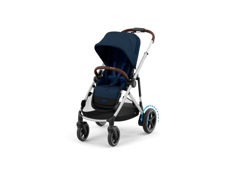 CYBEX Gold Kinderwagen eGazelle S Dunkelblau Elektrischer Kinderwagen mit 20 Kombinationen