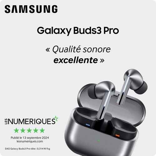 Ecouteurs Samsung PACK GALAXY BUDS3 PRO ARGENT + SMARTTAG2