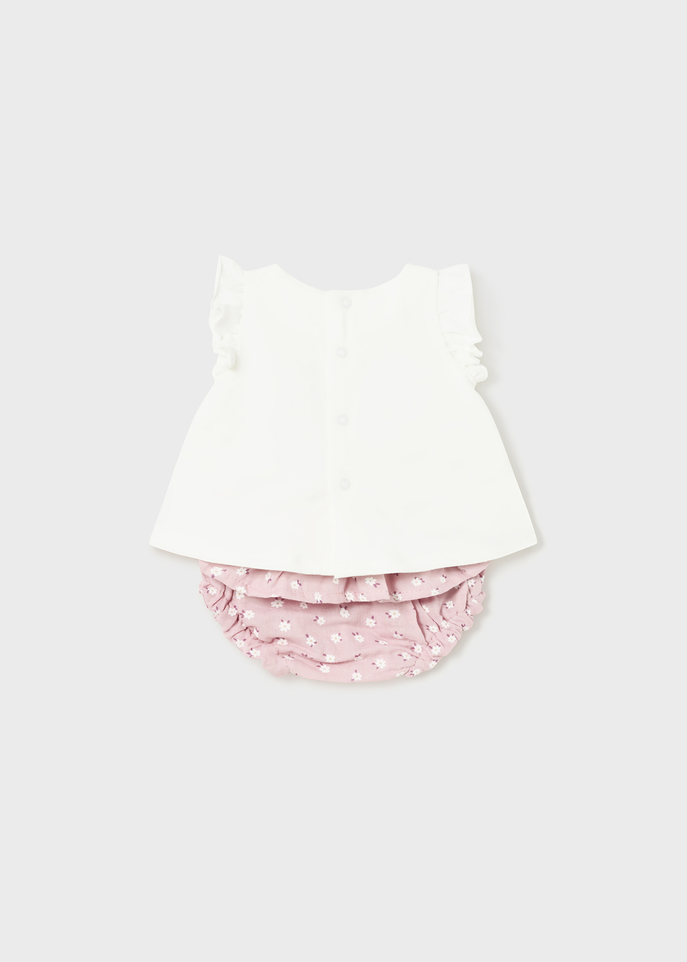 Conjunto de 2 peças em algodão sustentável para recém-nascidos.