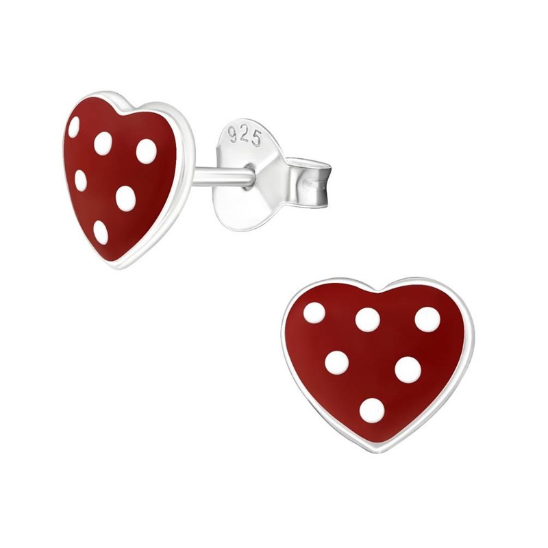 Boucle d'oreille coeur en argent 925/1000