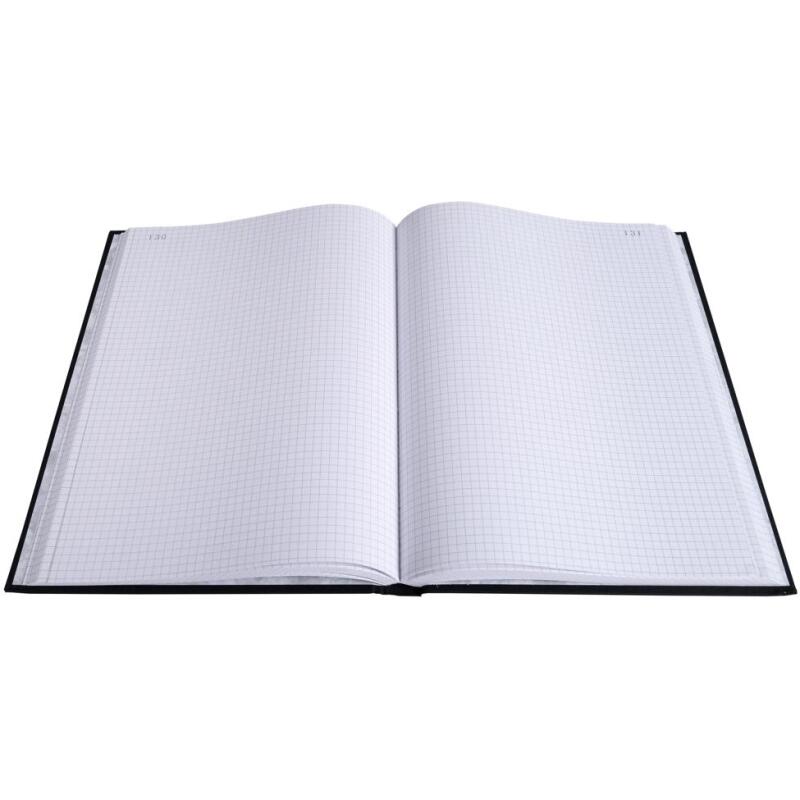 Registre 29,7x21cm 5x5 folioté 300 pages - Noir toilé