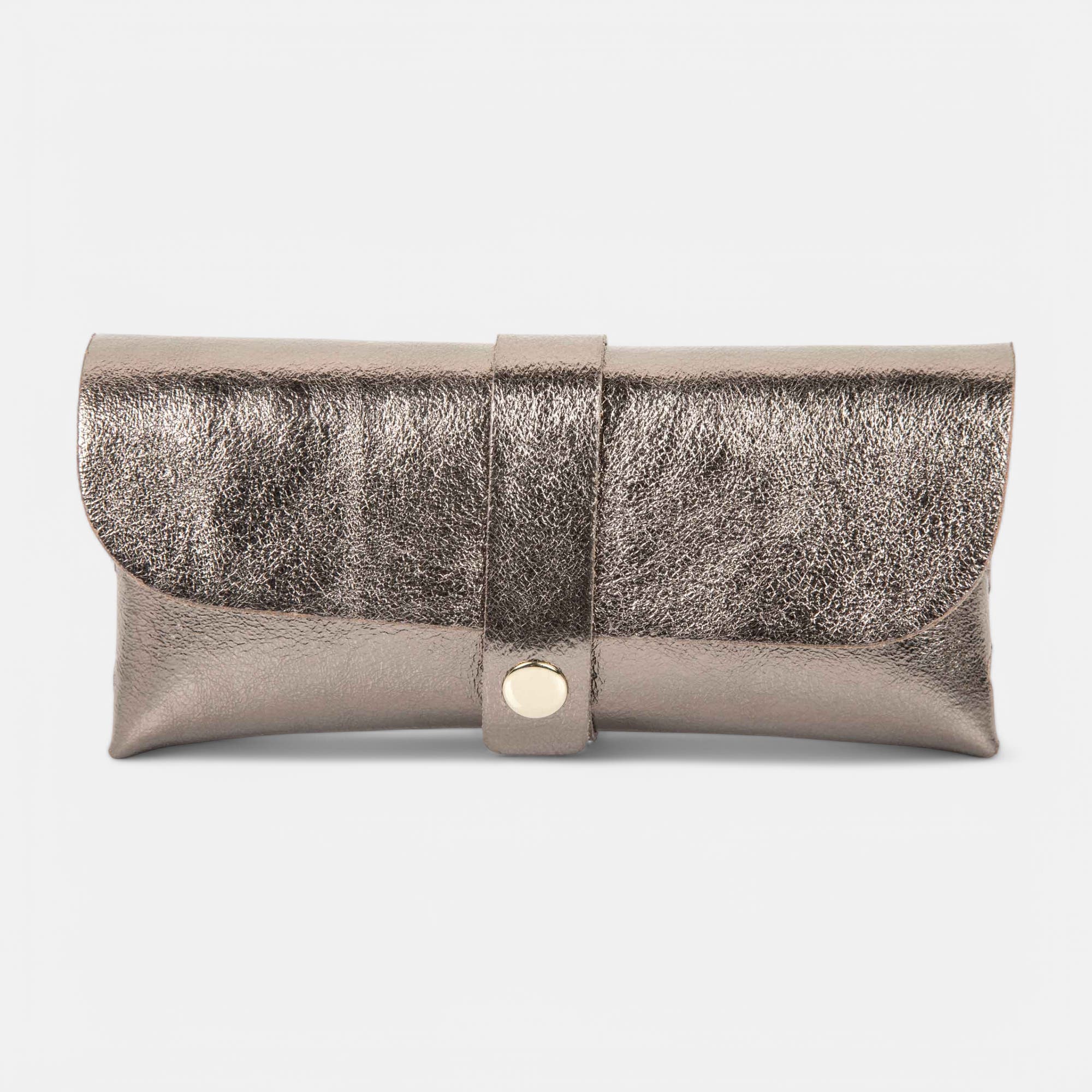 Petite maroquinerie en cuir bronze