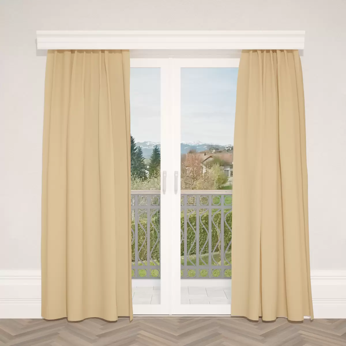 Verdunkelungsvorhang Satin Beige