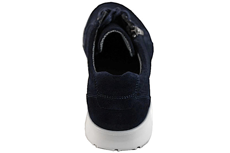 NEW FEET DAMESKO I MØRKEBLÅT PRÆGET NUBUCK