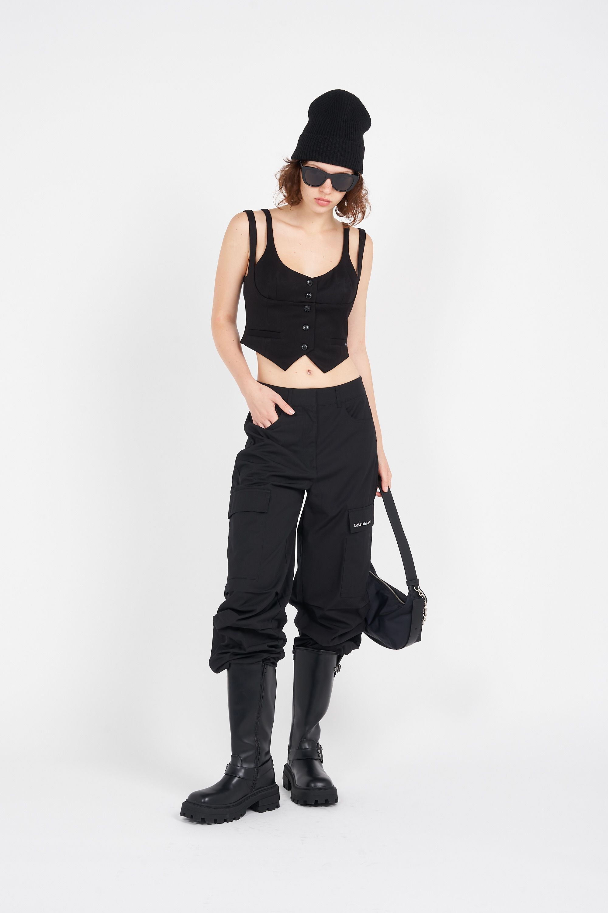 Daily Paper Top rutna gilet Noir