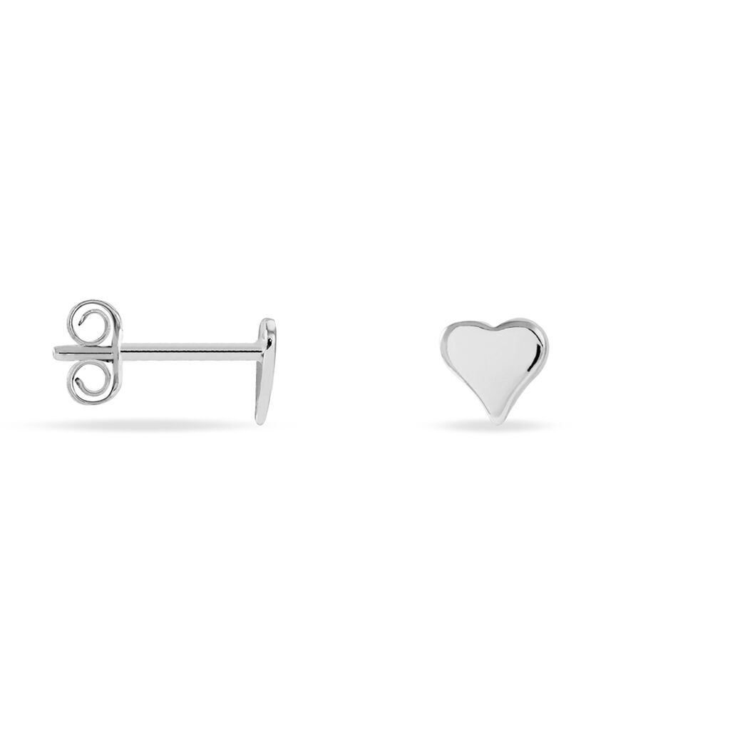 Boucles D'oreilles Puces Jeanne-françoise Argent Blanc