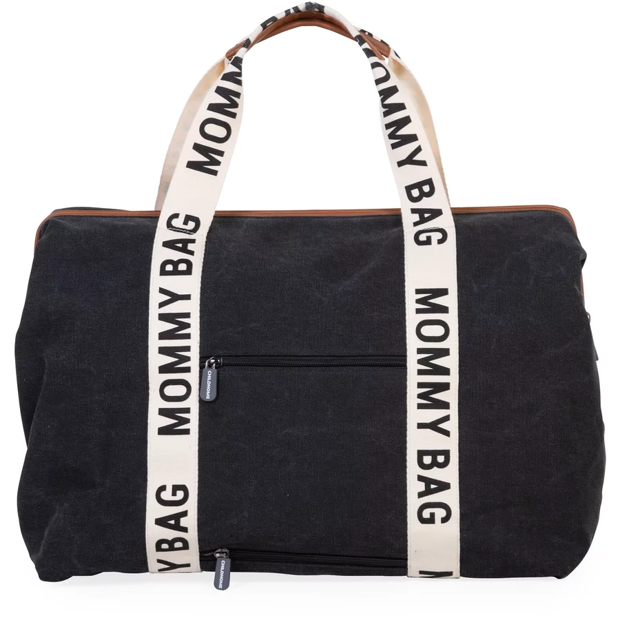 CHILDHOME Mommy Bag Signatur Canvas schwarz