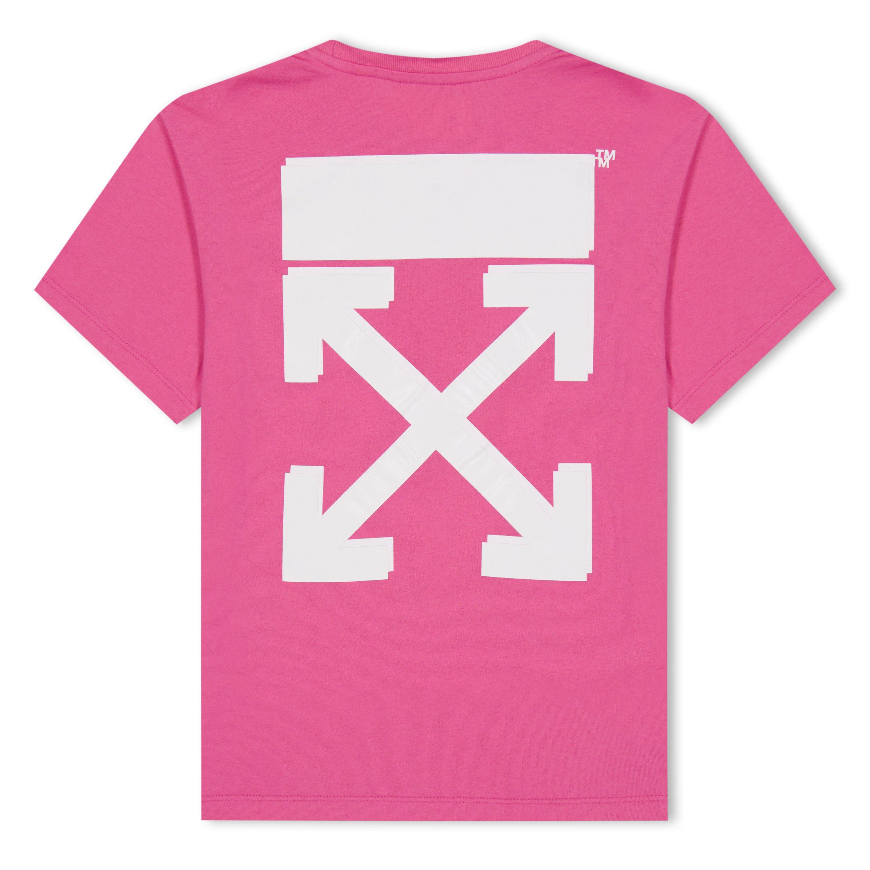 Off White Chest Logo Print T-Shirt Juniors