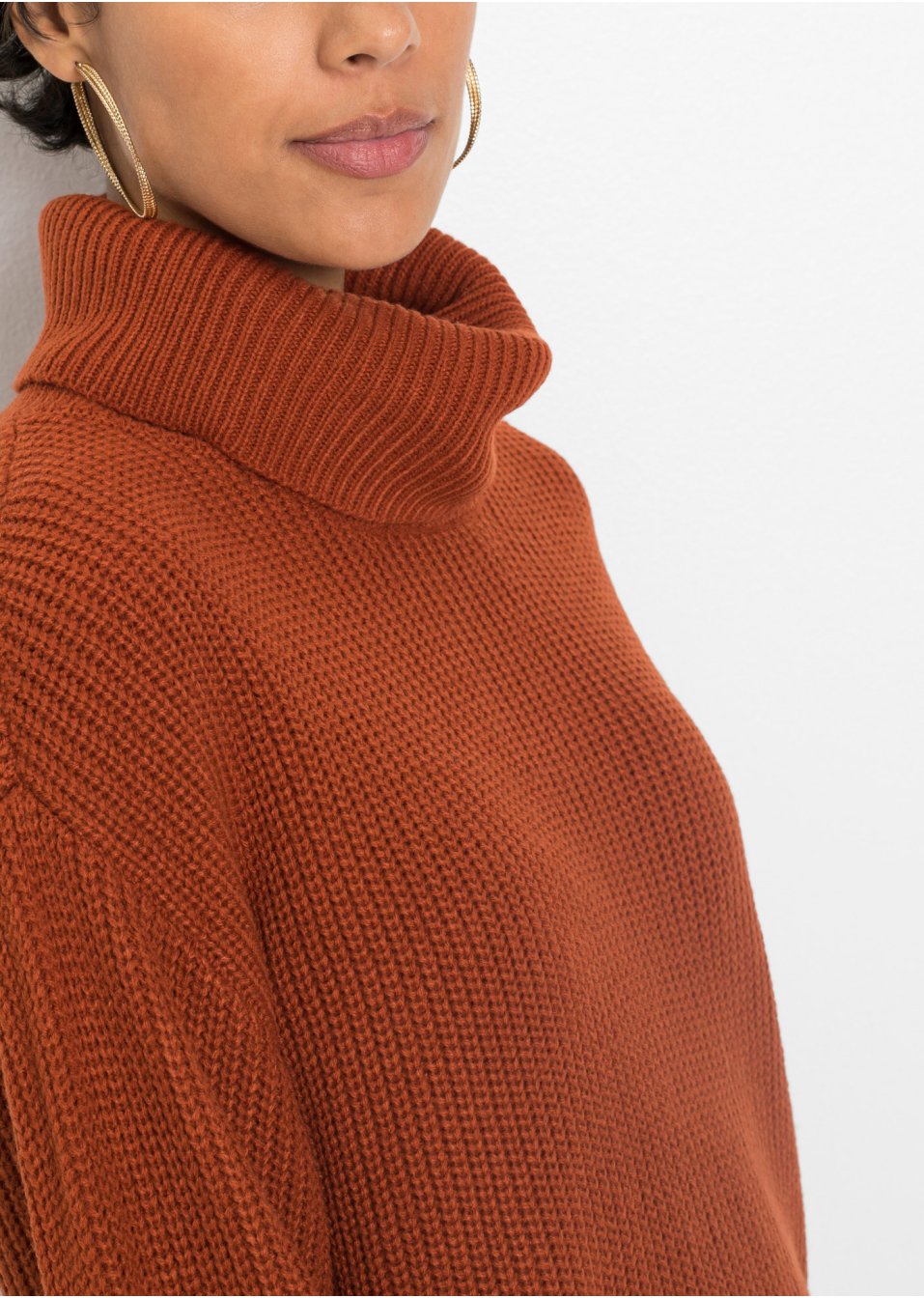 Pull col roulé